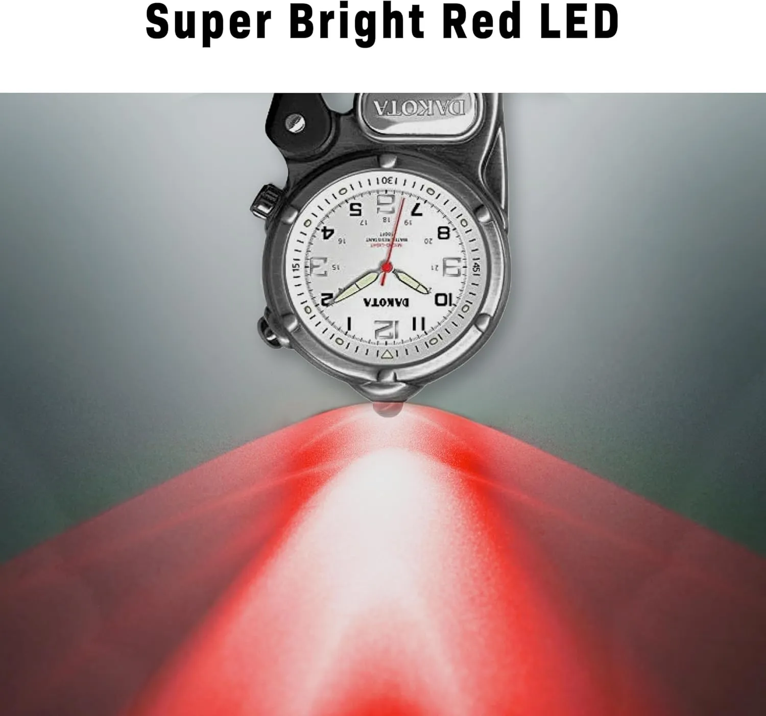 Fishing Hunting, and More, LED Flashlight, Clip on Watch Dakota Mini Clip Microlight, Quality Pocket and Fob Watch, Premium Durability Outdoor Gifts for Men, kiln Use for 