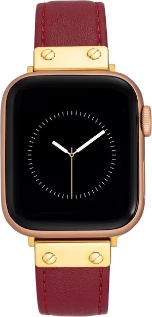 Fits Most Wrists issue triangle handmade Anne Klein Leather Fashion Band for Apple Watch Secure, Adjustable, Apple Watch Band Replacement, 