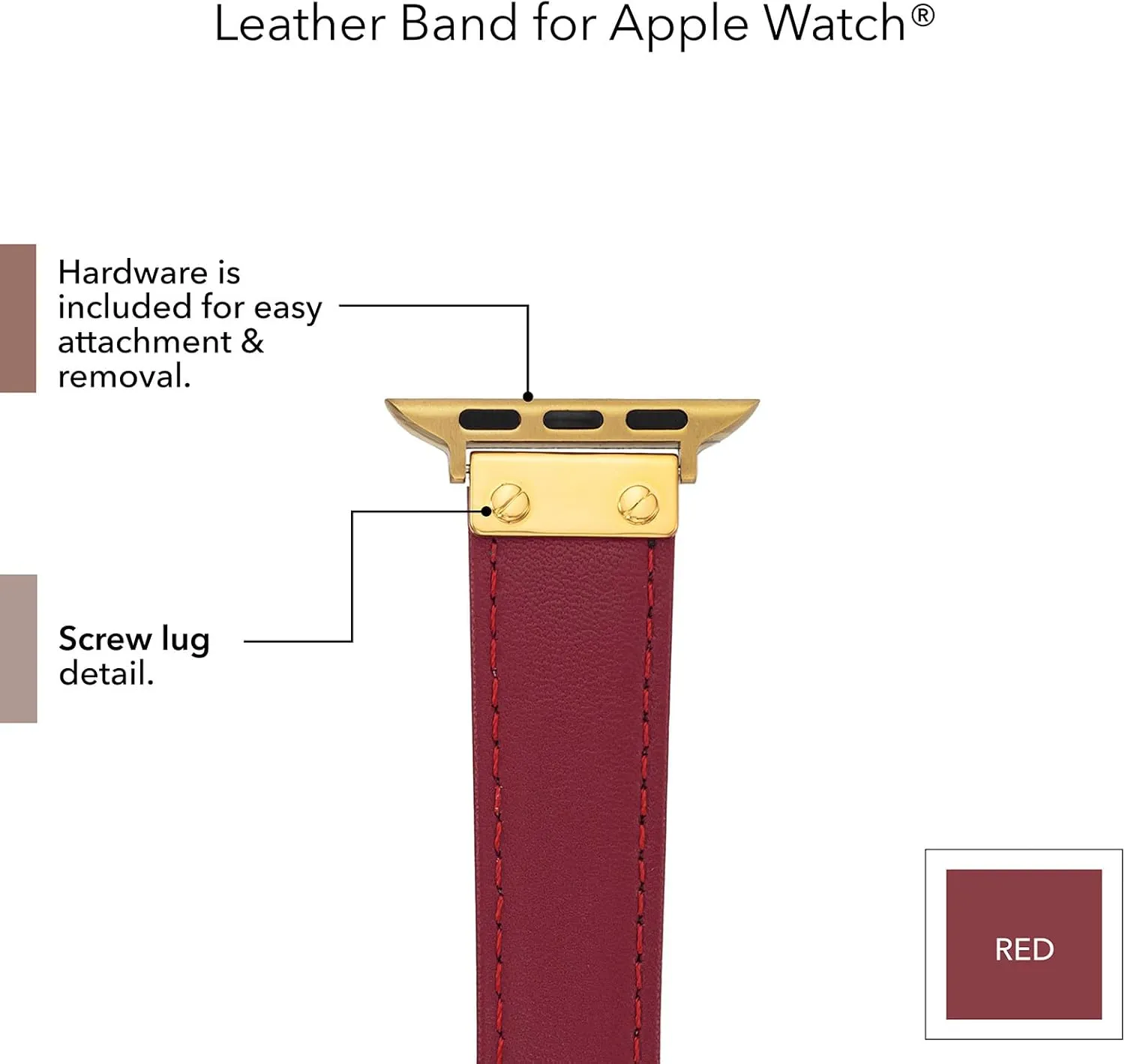 Fits Most Wrists issue triangle handmade Anne Klein Leather Fashion Band for Apple Watch Secure, Adjustable, Apple Watch Band Replacement, 