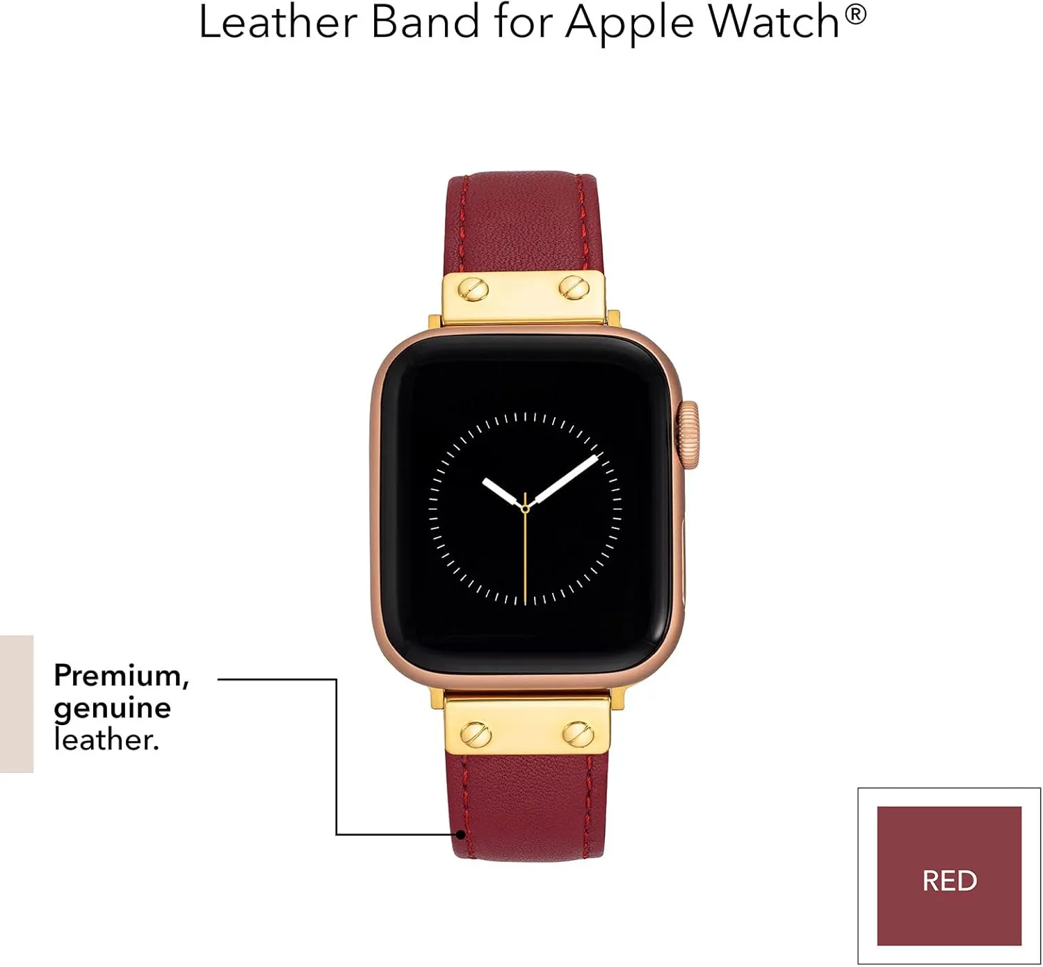 Fits Most Wrists issue triangle handmade Anne Klein Leather Fashion Band for Apple Watch Secure, Adjustable, Apple Watch Band Replacement, 