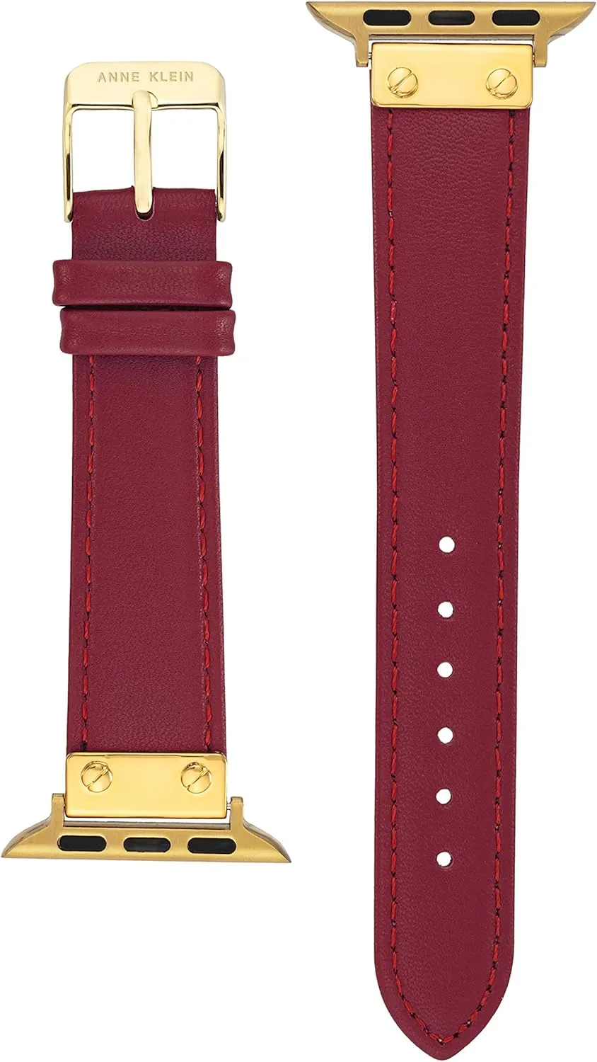 Fits Most Wrists issue triangle handmade Anne Klein Leather Fashion Band for Apple Watch Secure, Adjustable, Apple Watch Band Replacement, 