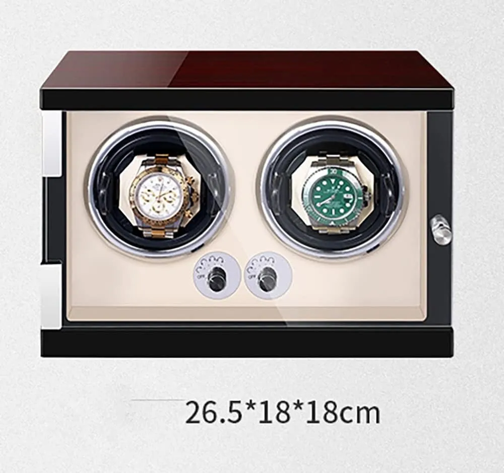 flame casual sick affiliate for Men's and Women's Automatic Watch with LED Lights Quiet Quiet Motor Storage Display Case for 1 2 Watches Winder Box Watch Box Storage Display Case 