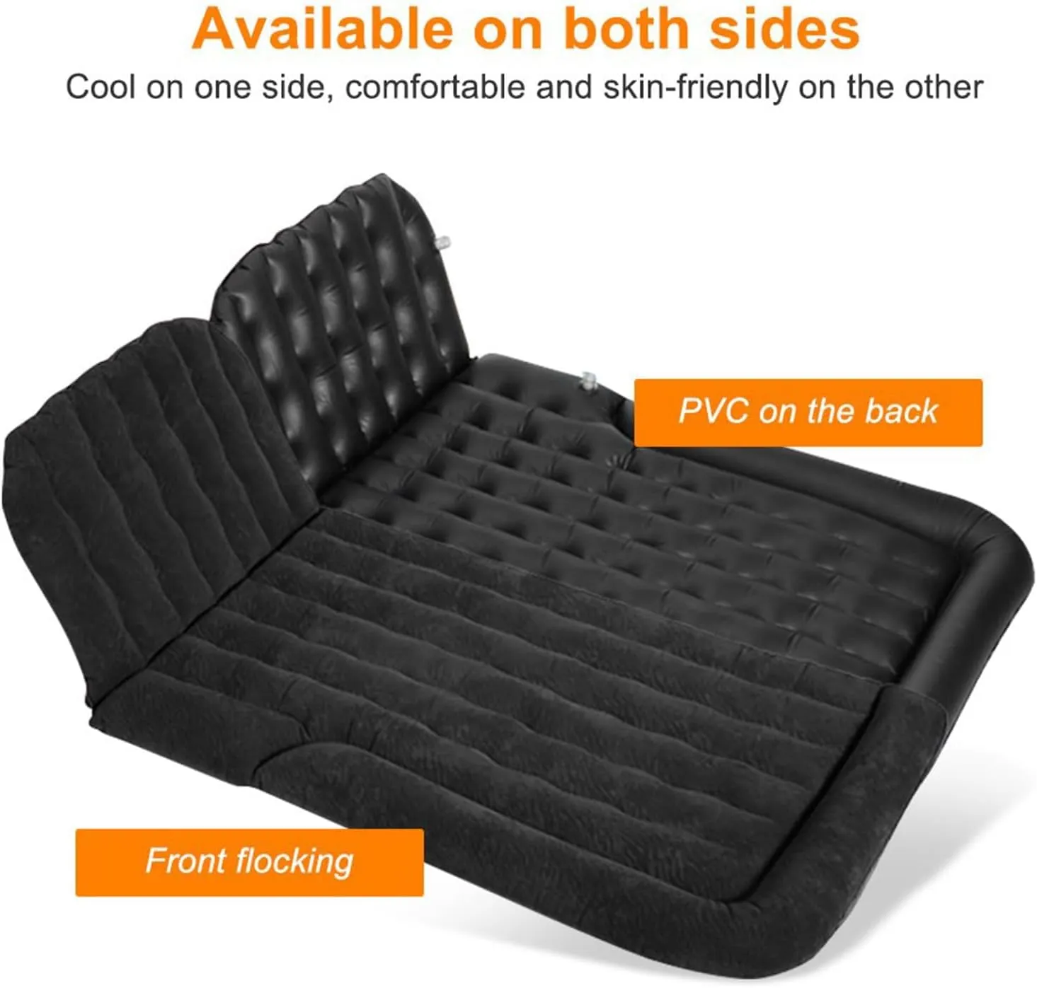 Flocking Trunk Sleeping humility Mats,Black Car Air Mattress for HAVAL H9(7seats) 2017 2018 2019 2020 2021 2022, Travel Camping Thickened Portable Inflatable Bed PVC 