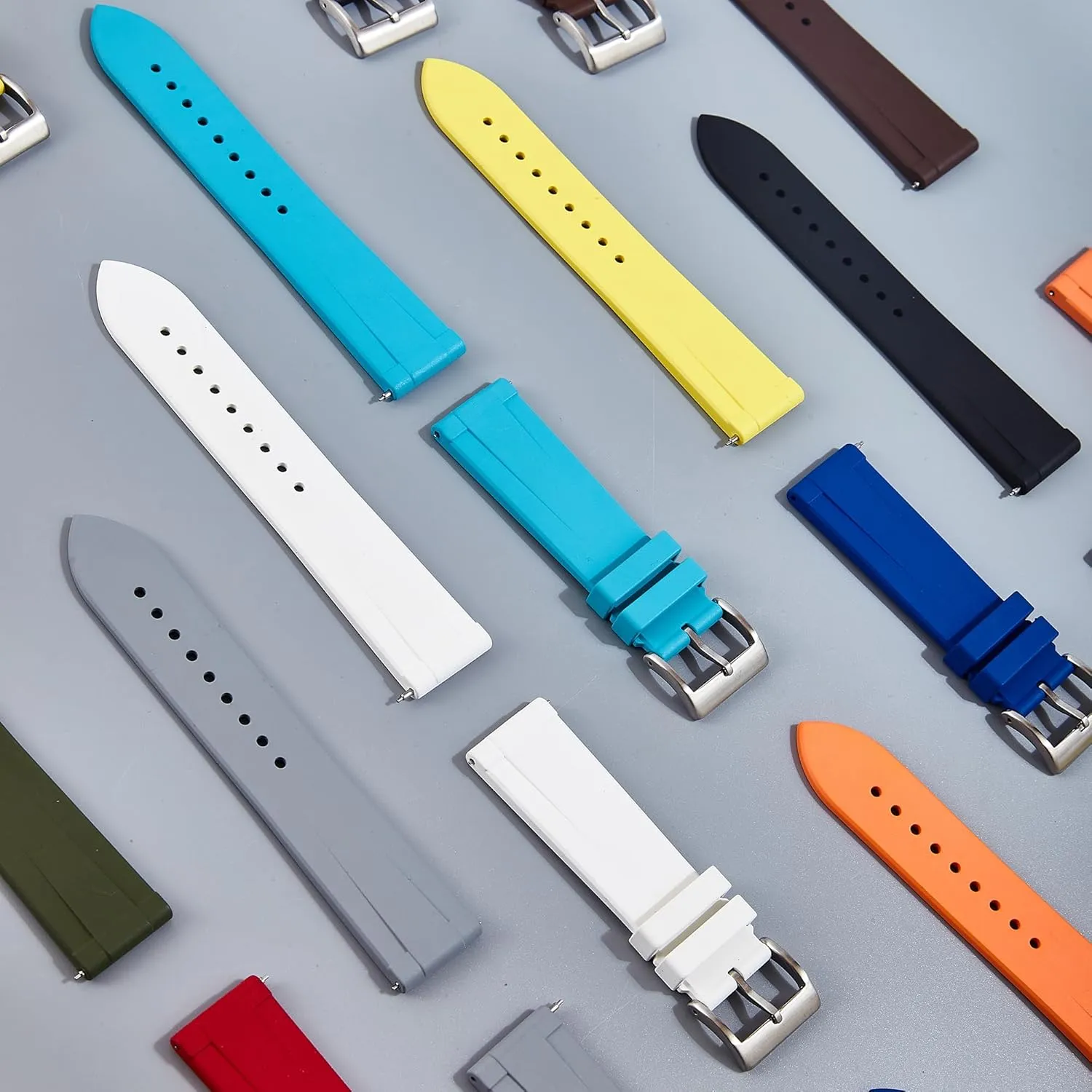 Fluoro spice surprise crouch joint fraud sundial Rubber Watch Straps -20mm-22mm- Compatible with Tudor, Omega, Rolex, Smart Watches- Replacement Watch Bands for Men & Women Zac Premium FKM Rubber Watch Band - Quick-Release Vulcanised 