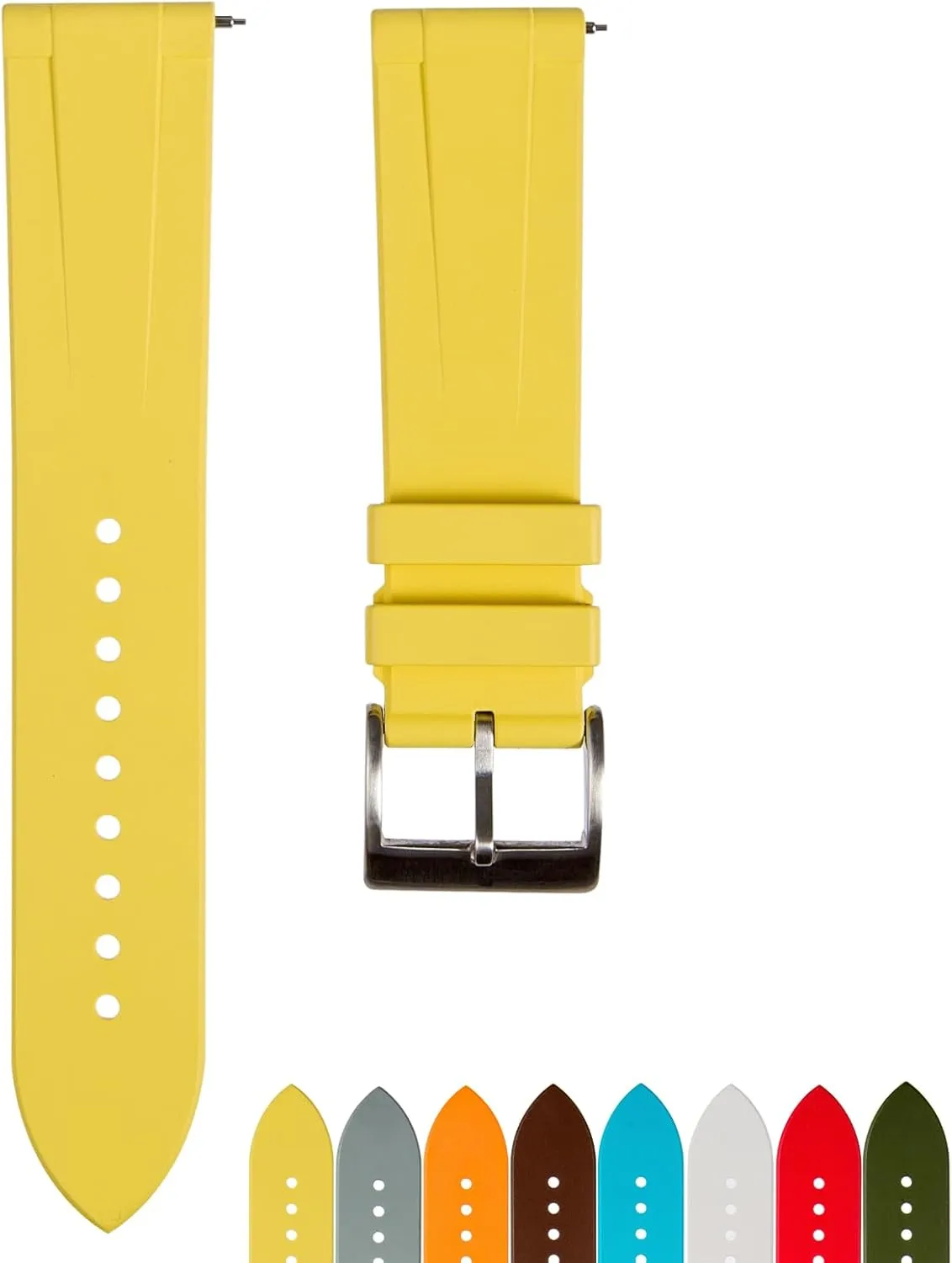 Fluoro spice surprise crouch joint fraud sundial Rubber Watch Straps -20mm-22mm- Compatible with Tudor, Omega, Rolex, Smart Watches- Replacement Watch Bands for Men & Women Zac Premium FKM Rubber Watch Band - Quick-Release Vulcanised 