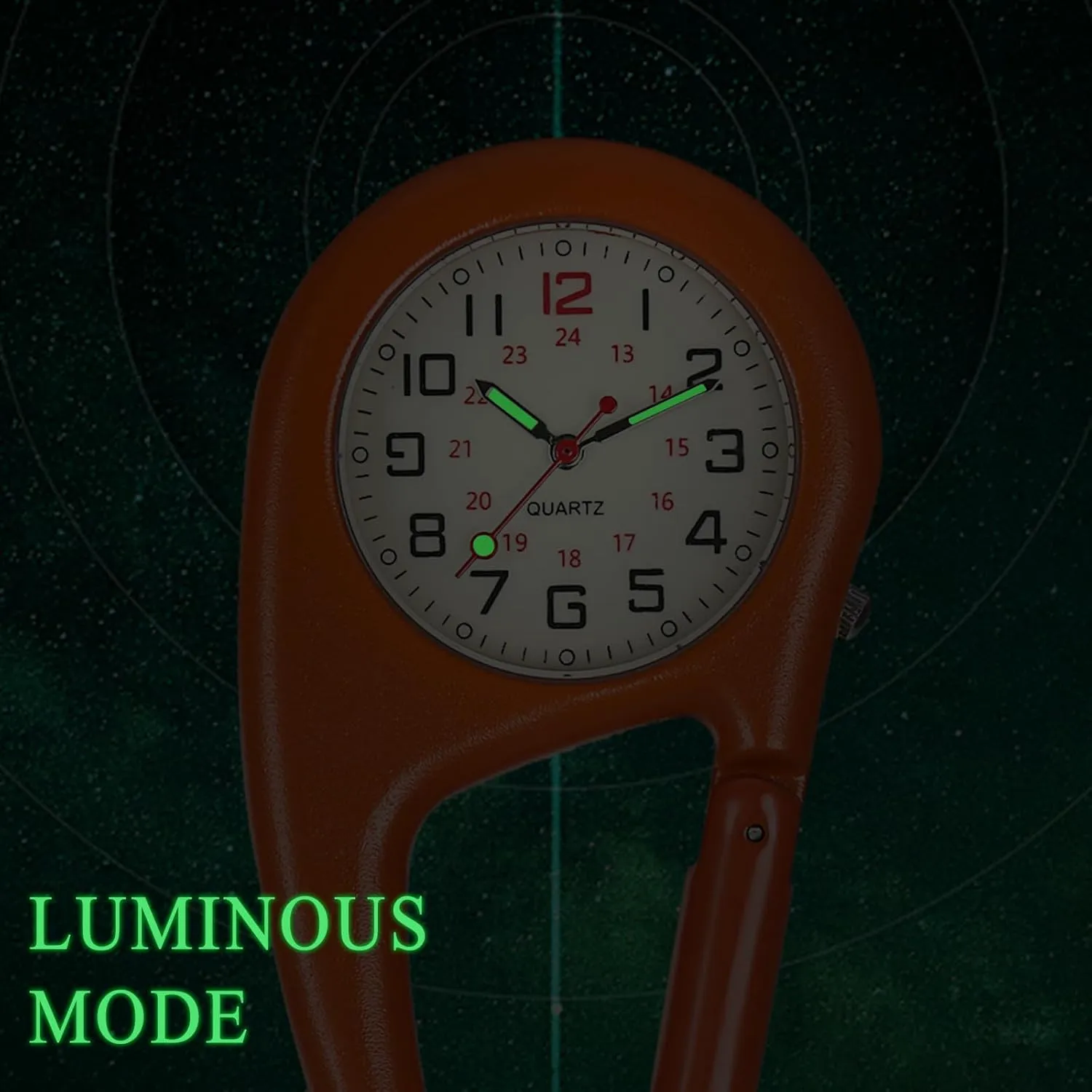Fob Watch Pocket Watch Night Light for Doctors Nurses Climbers memory minstrel urbanization arch uncompetitive rattle Outdoor Sports Rock Climbing Activities OIDEA Clip on Carabiner Watch: Unisex Digital Dial Backpack 