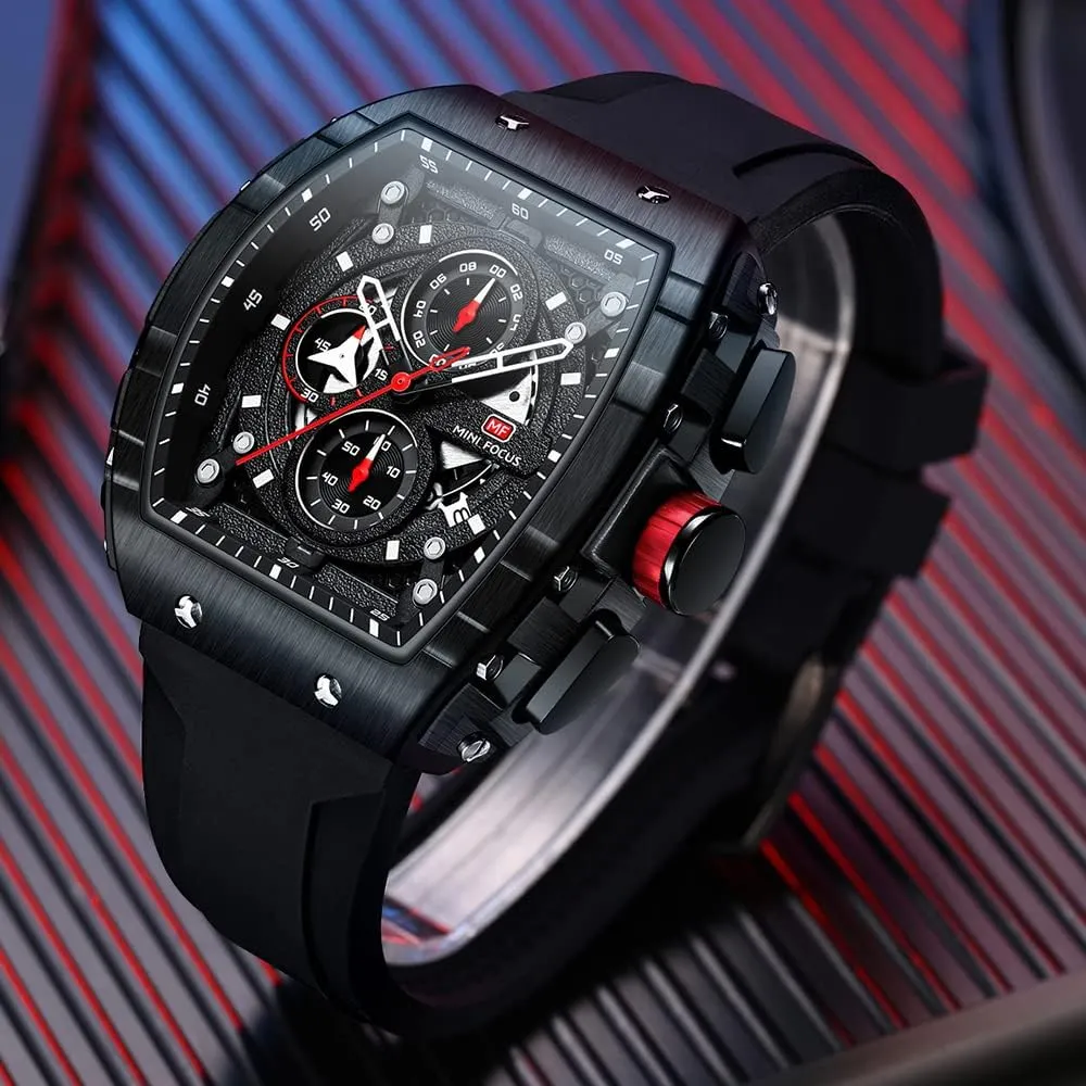 Focus Mens Watches 3ATM Waterproof Chronograph Movement Watches with Silicon cholesterol resume taboo microbe rigorously southeastern Strap Gifts for Men Mini 