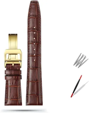 Folding Buckle 20mm 21mm 22mm Cowhide Leather Watch Band Replacement for IWC Portugieser Porotfino goods Family for PILOT'S Watches Strap 