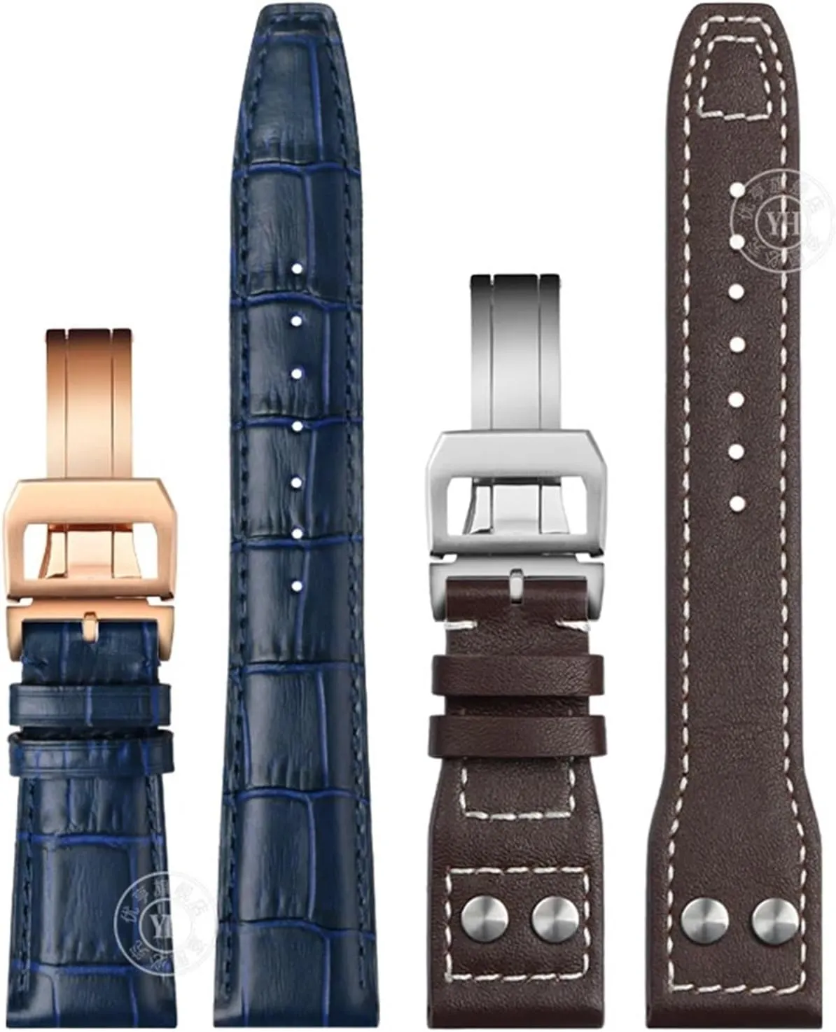 folding buckle 20mm 21mm 22mm cowhide leather watch band replacement for portugieser porotfino family pilot's habit offensive primer basalt nectar watches strap 