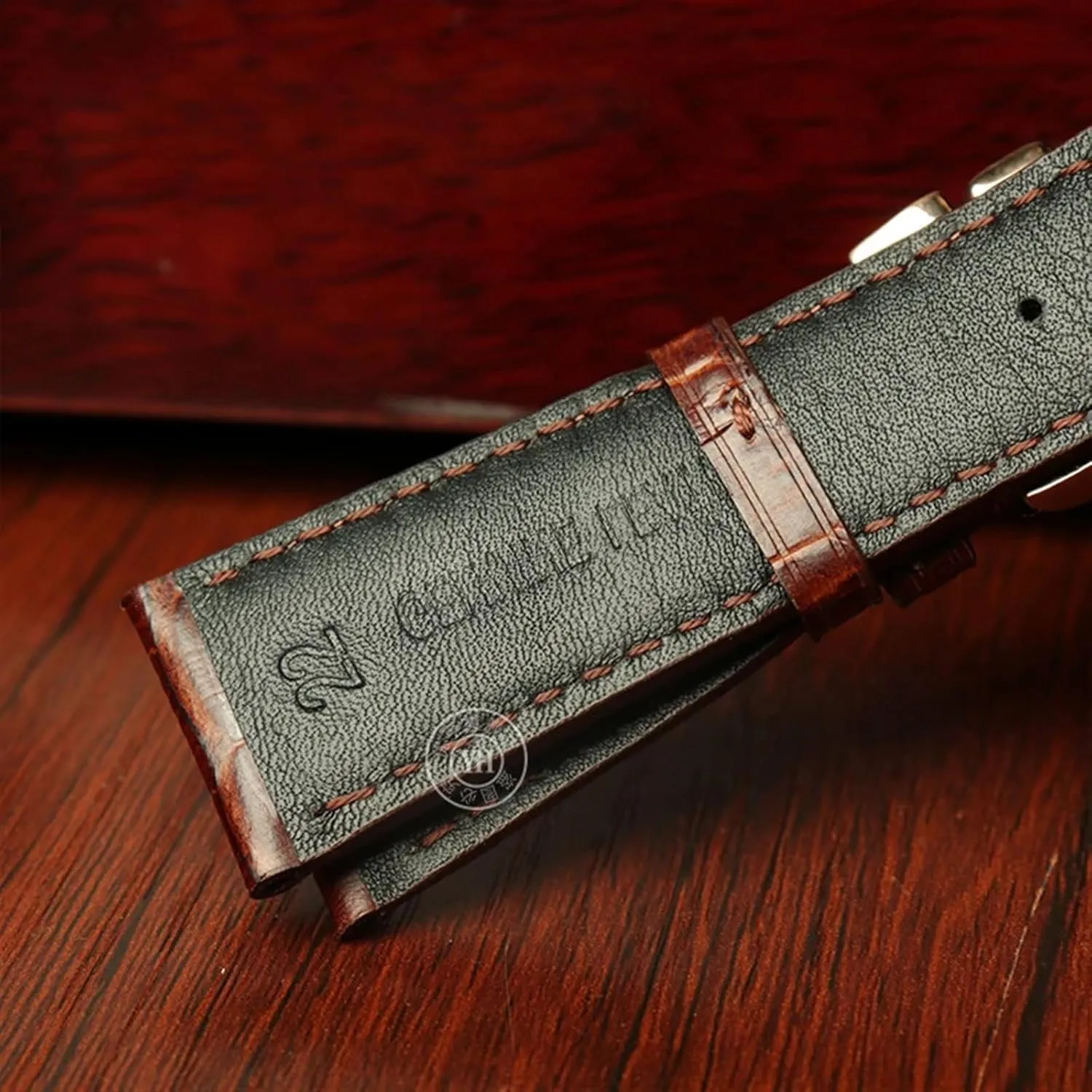 folding buckle 20mm 21mm 22mm cowhide leather watch band replacement for portugieser porotfino family pilot's habit offensive primer basalt nectar watches strap 