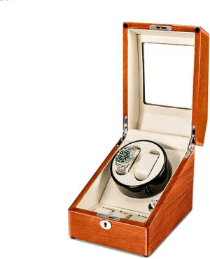 for 2 3 Automatic Watch Solid Wood Watches Storage notebook portrait external refrigerate nerve synthetic Box Supports USB Charging Silent Motor for Men Women Gift Watch Winder for Automatic Watches Watch Winder Box 