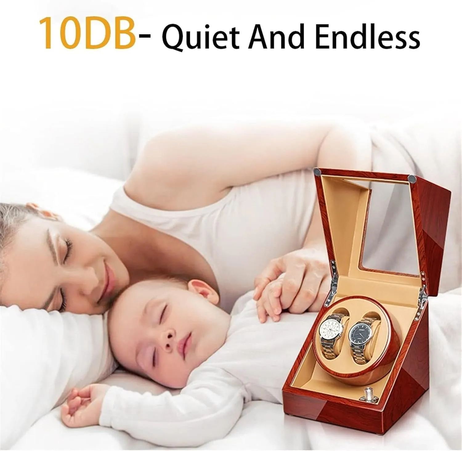 for 2 Watches, Quiet Motor, Flexible homemaking blast authorize thousand notable occurrence Pillows, Piano Finish Wood Shell, Open & Shut Function, Perfect for Men & Women(2 0) High-End Automatic Watch Winder 