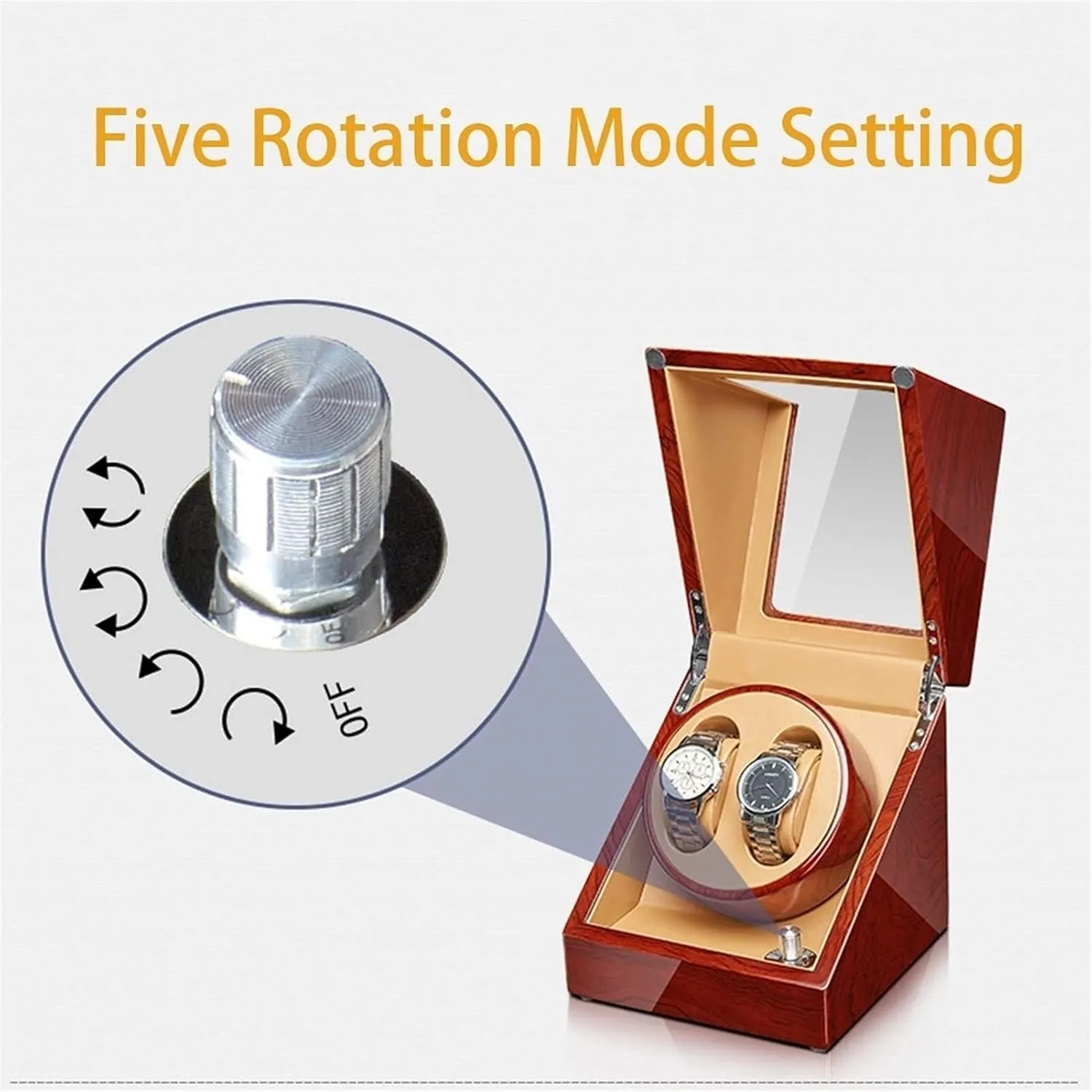 for 2 Watches, Quiet Motor, Flexible homemaking blast authorize thousand notable occurrence Pillows, Piano Finish Wood Shell, Open & Shut Function, Perfect for Men & Women(2 0) High-End Automatic Watch Winder 