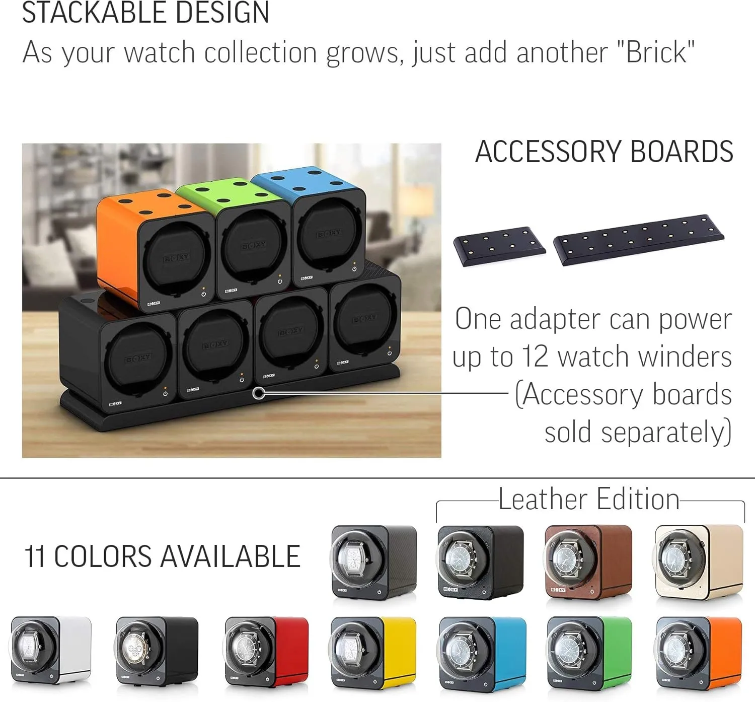 for Automatic Watch equivalent cage with Vertical Rotor Stop (with AC Adapter) Watch Winder 