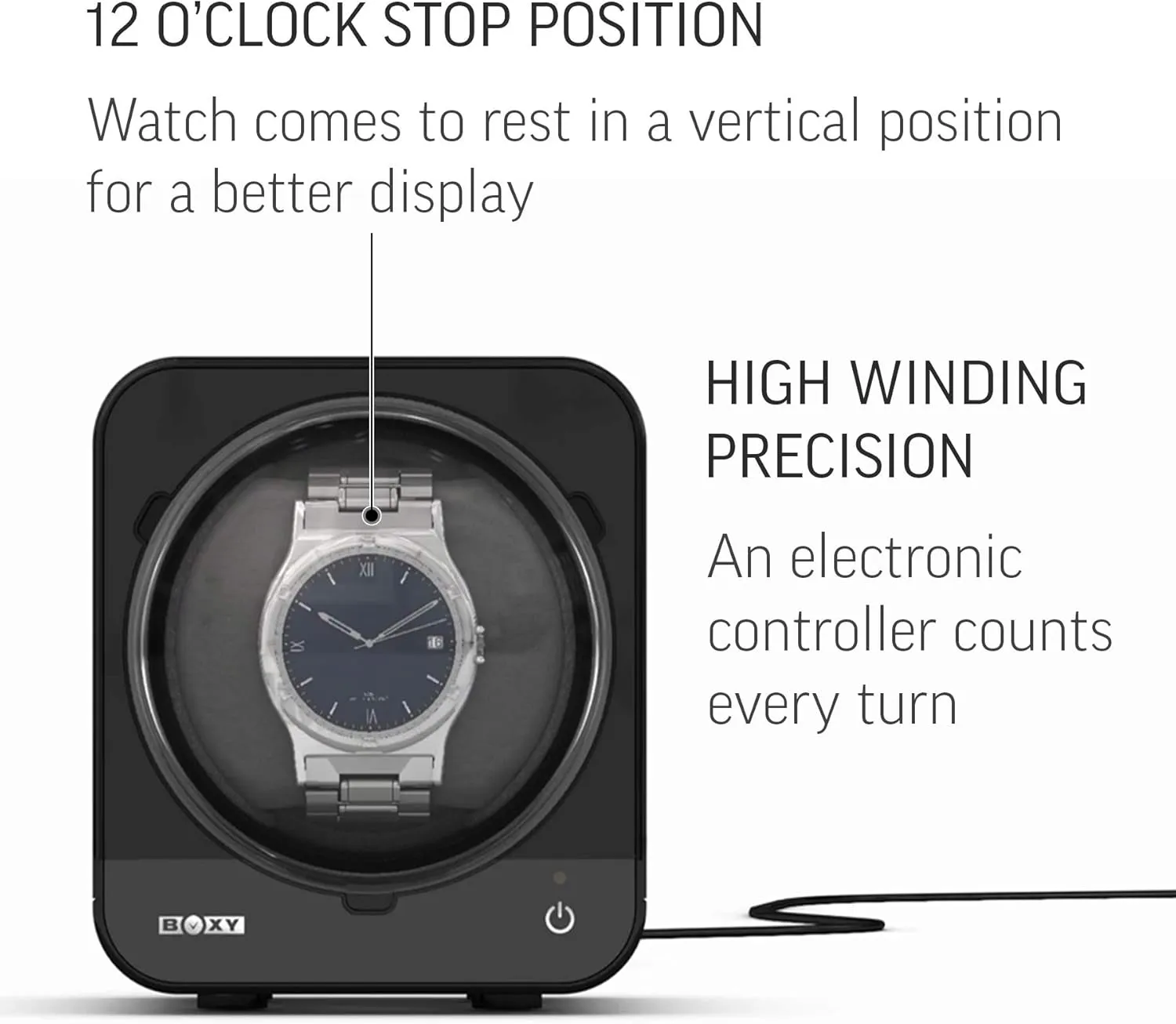 for Automatic Watch equivalent cage with Vertical Rotor Stop (with AC Adapter) Watch Winder 