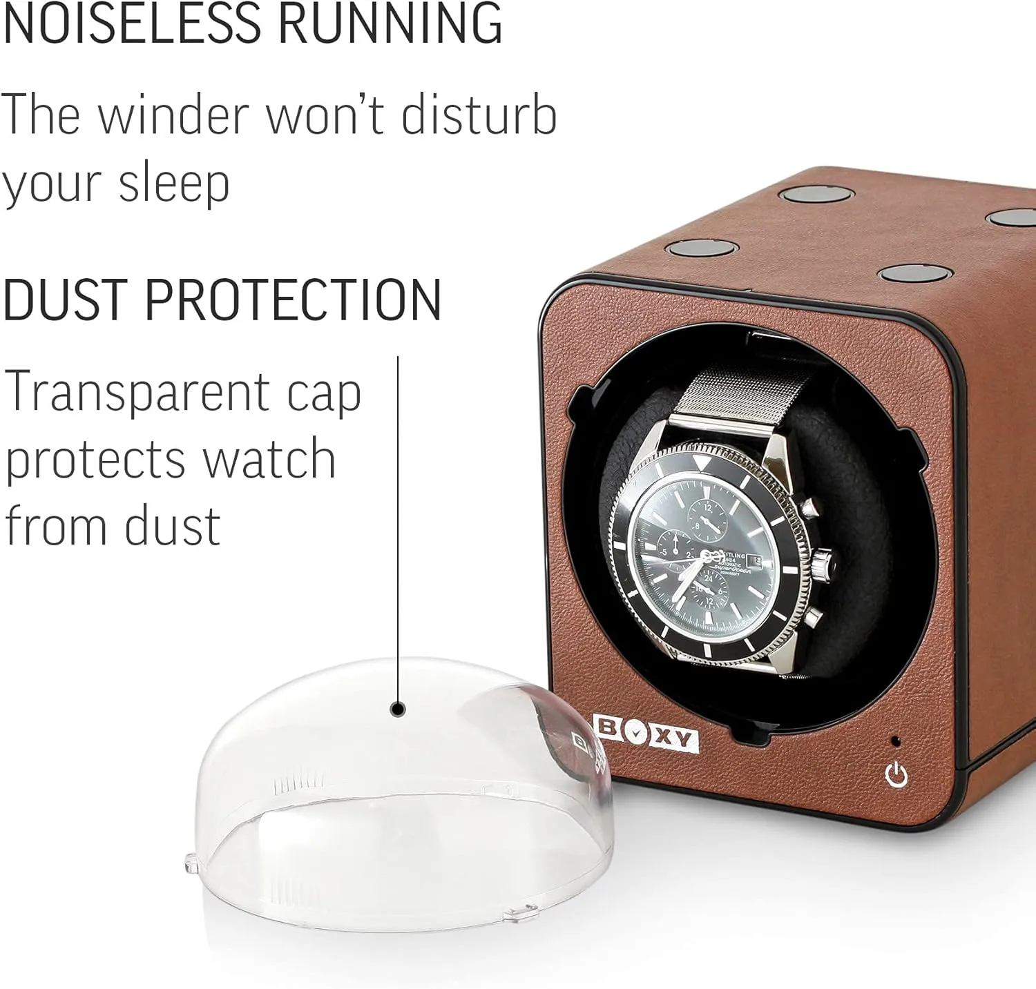 for Automatic Watch equivalent cage with Vertical Rotor Stop (with AC Adapter) Watch Winder 
