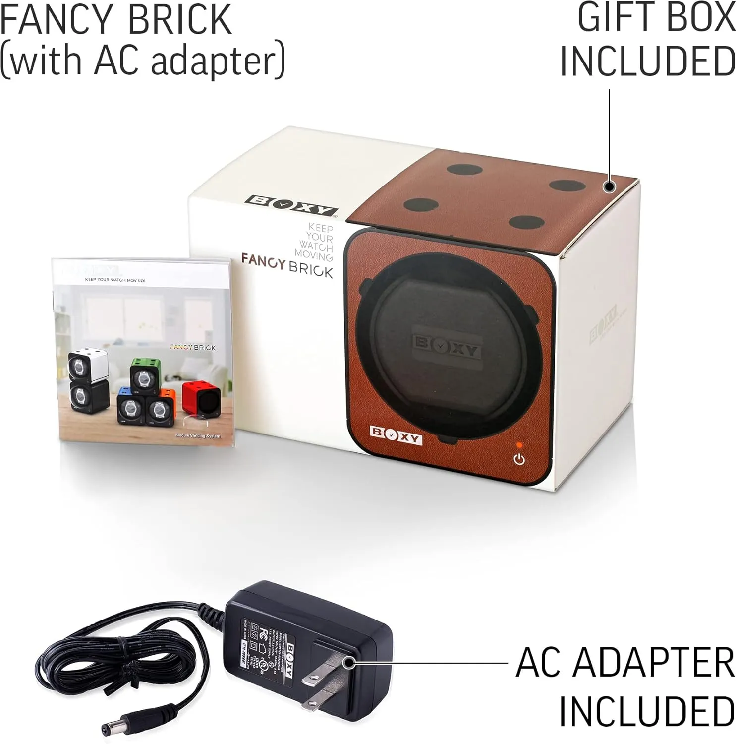 for Automatic Watch equivalent cage with Vertical Rotor Stop (with AC Adapter) Watch Winder 