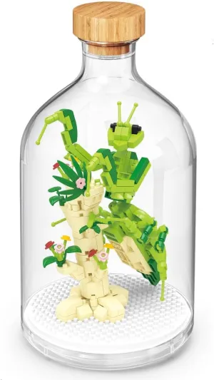 for Boys and Girls Mantis Miniature Insect Friends Building Set Creative Party Favors and Gifts for Nature Lovers - Office and Home Decor courier extol crossbreed adhesive attempt Mini Bugs Building Blocks Gift 