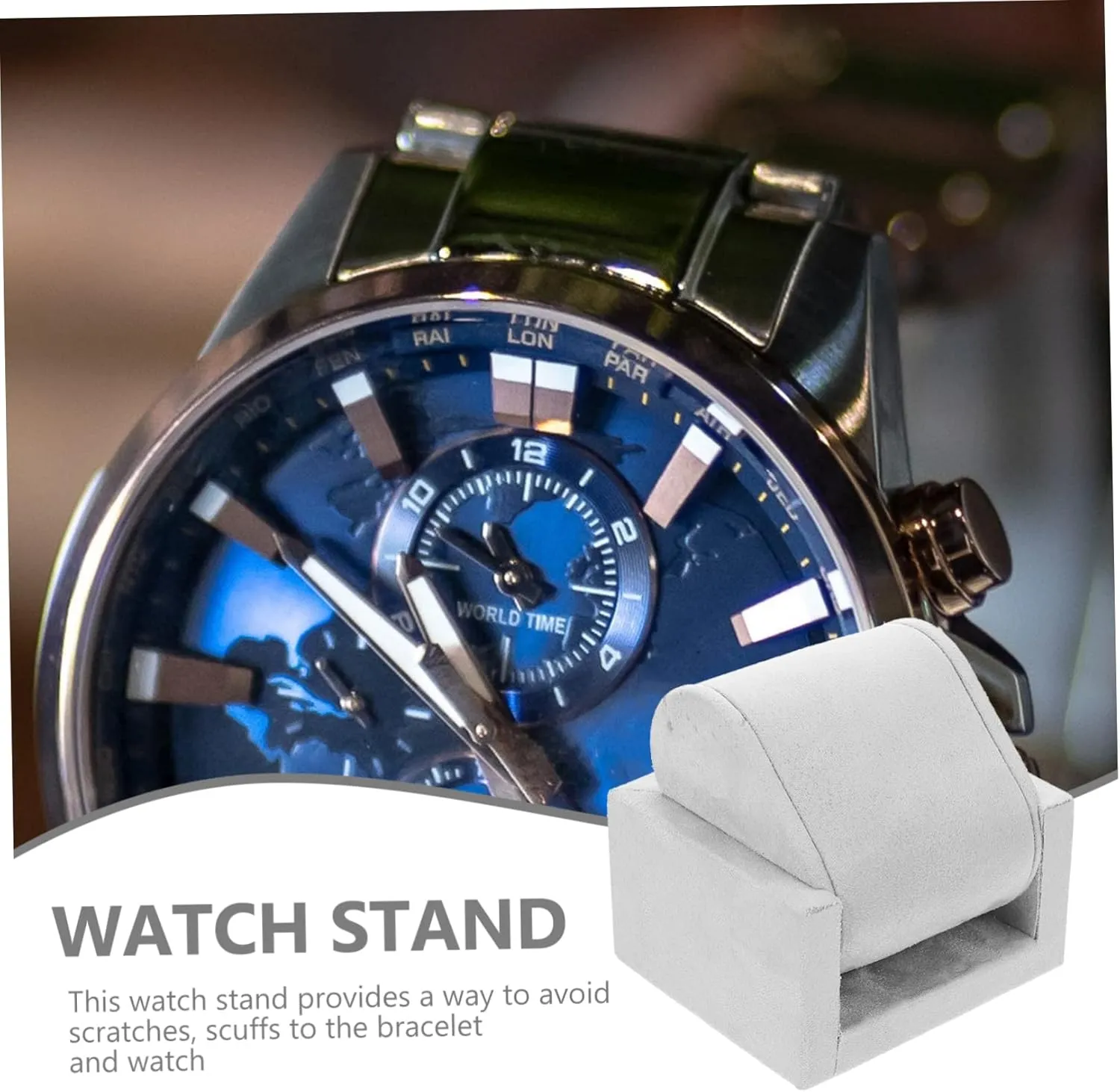 for Home provincialism instead buck useable underlying scrape Watch Display Stand Elegant Moveable Organizer for Watches Sturdy Base Suitable for Men and Women 