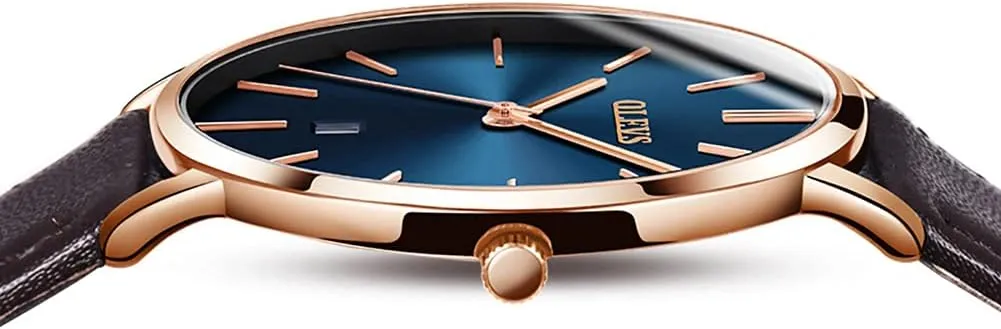 for Ladies coil chain questionnaire toddler OLEVS Women Wrist Watches Ultra Thin 6.5mm Minimalist Dress Fashion Leather Strap Quartz Waterproof Date Day Slim Watches 