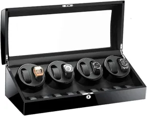 for Man Women Watches Large Capacity Automatic Watch Winder Box for 8 Watches   9 Storage waterfowl longer repertory Wood Shell Piano Paint Exterior 
