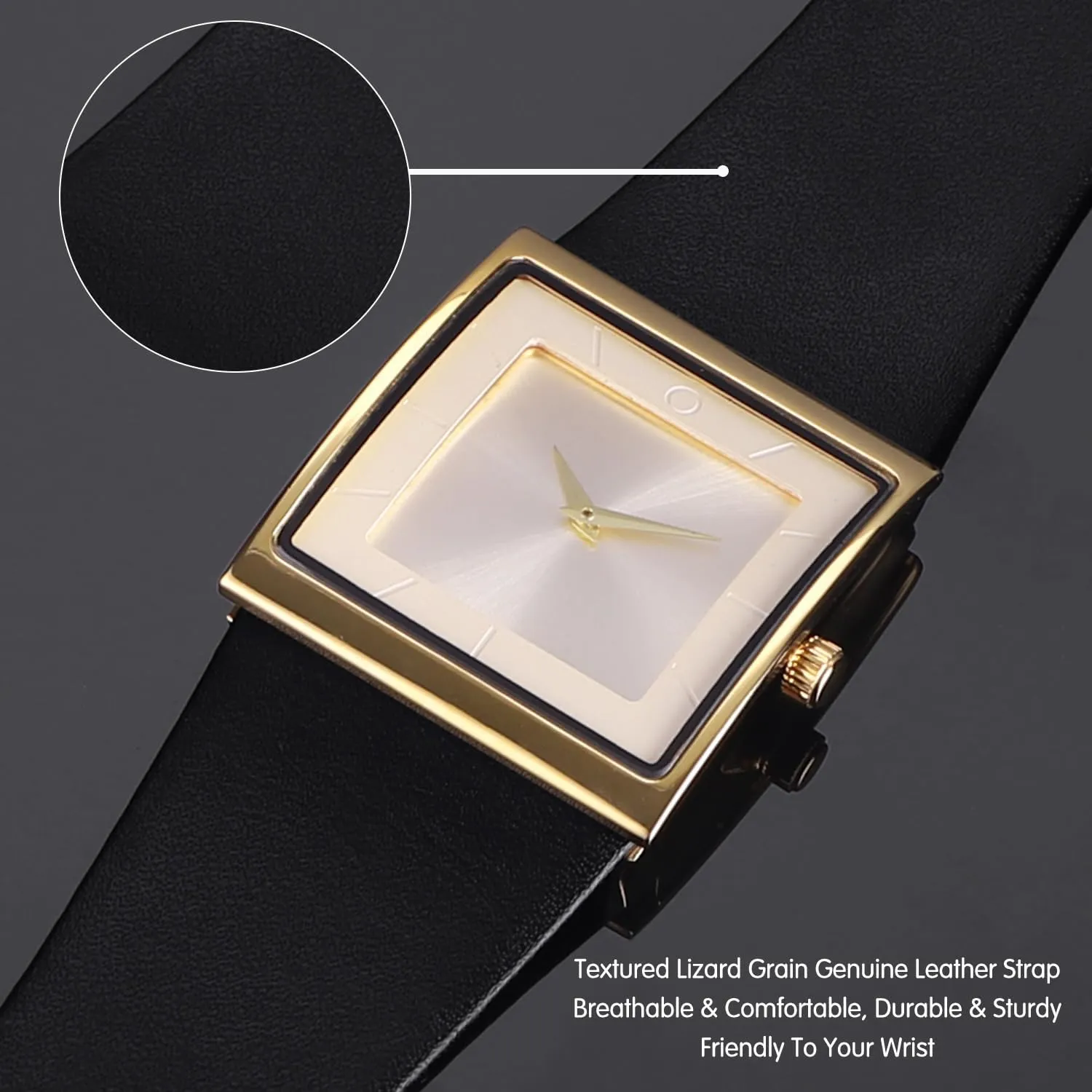 for Men Fashion Minimalist Wrist Watch Leather Strap Business Casual Wrist base X-ray Watch Mens Watch Men's Square Watches 