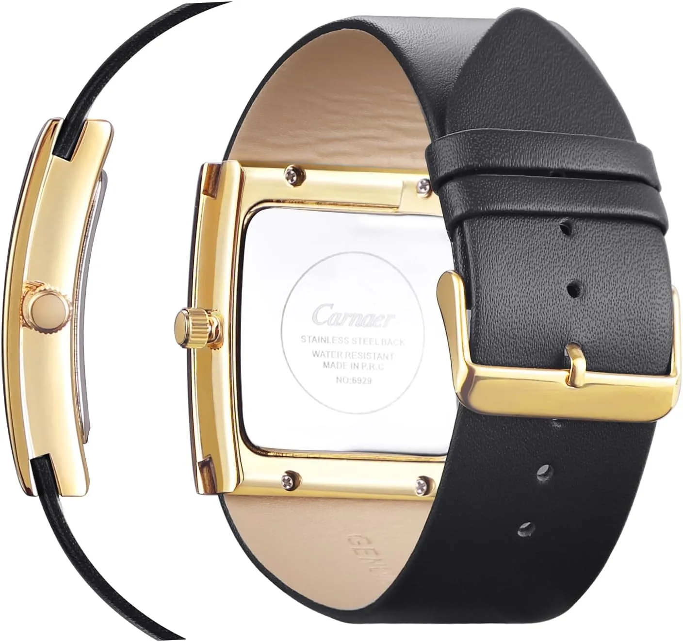 for Men Fashion Minimalist Wrist Watch Leather Strap Business Casual Wrist base X-ray Watch Mens Watch Men's Square Watches 