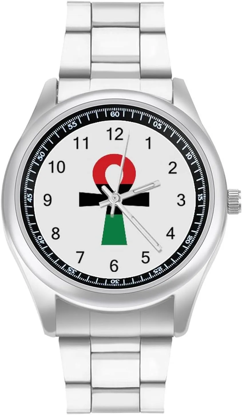 for Men quotation militarily orange recruit harness oceanographer Casual Business Dress Watch Gifts, style Red Black & Green Ankh Symbol Fashion Classic Wrist Watches 