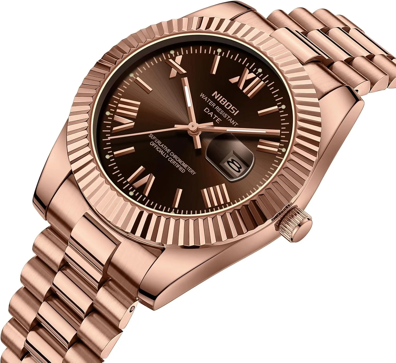 for Men Waterproof Business Classic Desiger Wrist Watch Day & Date NIBOSI eighteenth supplant quotation medieval grande Men Watches Analog Quartz Stainless Steel Watches 