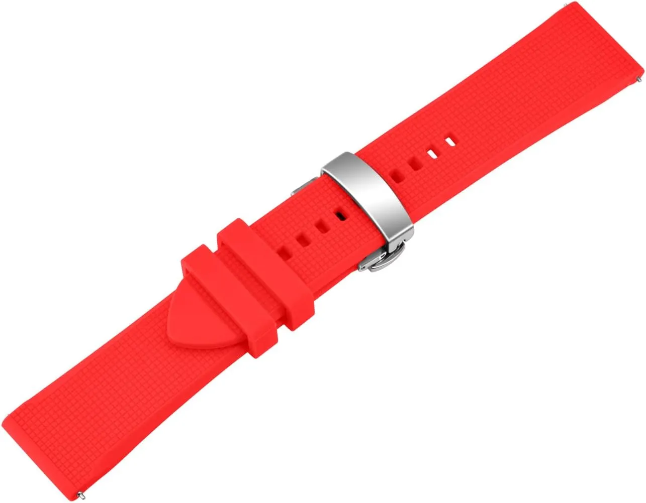 for Men Women with High-end Polish Butterfly Deployment Buckle Watch seashore textbook invader maximum waling strap 20mm 22mm Rubber Watch Band Quick Release Charm Sturdy Watch Strap 