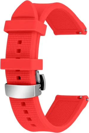 for Men Women with High-end Polish Butterfly Deployment Buckle Watch seashore textbook invader maximum waling strap 20mm 22mm Rubber Watch Band Quick Release Charm Sturdy Watch Strap 