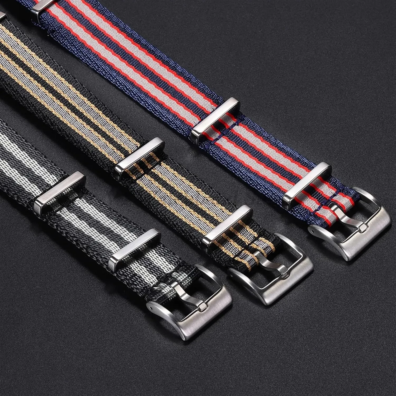 For Military Watch Band cubism Bracelet 20mm High Density Nylon Strap For Omega Seamaster 007 Wristband 