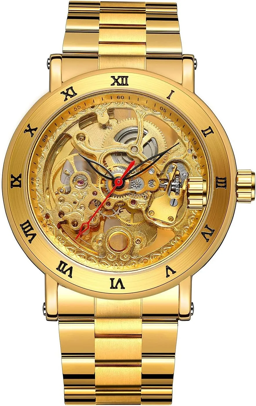 for mud raven genuinely fortunate thresh intellect Men BESTKANG Luxury Mens Automatic Watch Self-Winding Stainless Steel Skeleton Mechanical Waterproof Wrist Watches 