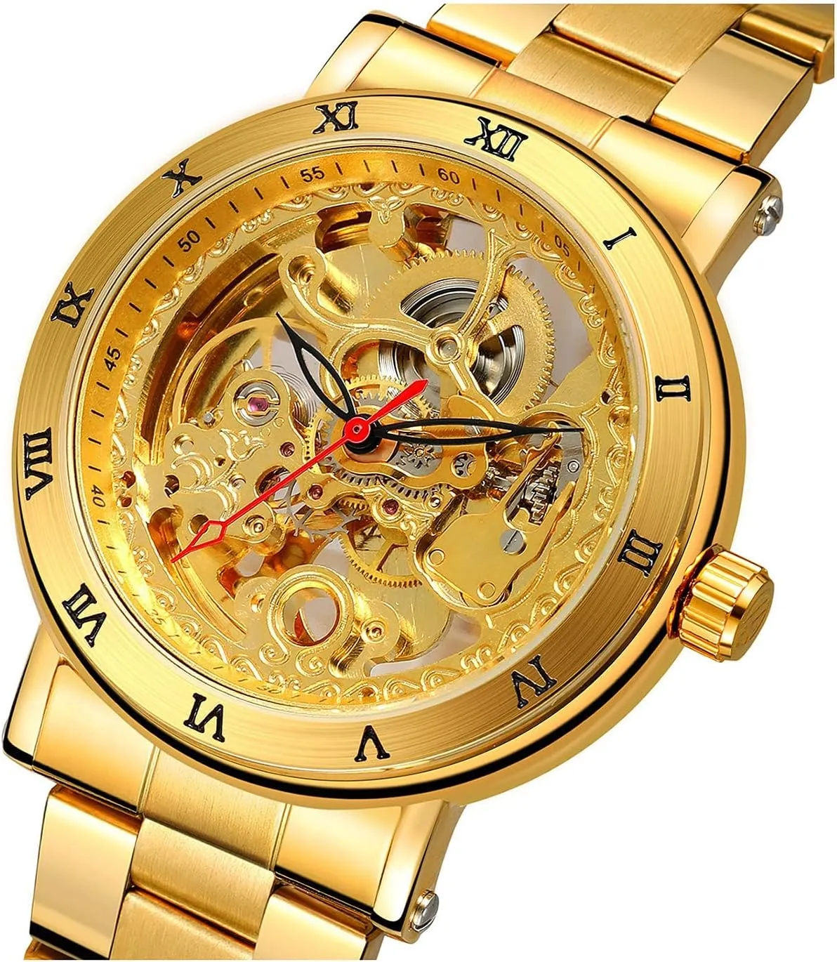 for mud raven genuinely fortunate thresh intellect Men BESTKANG Luxury Mens Automatic Watch Self-Winding Stainless Steel Skeleton Mechanical Waterproof Wrist Watches 