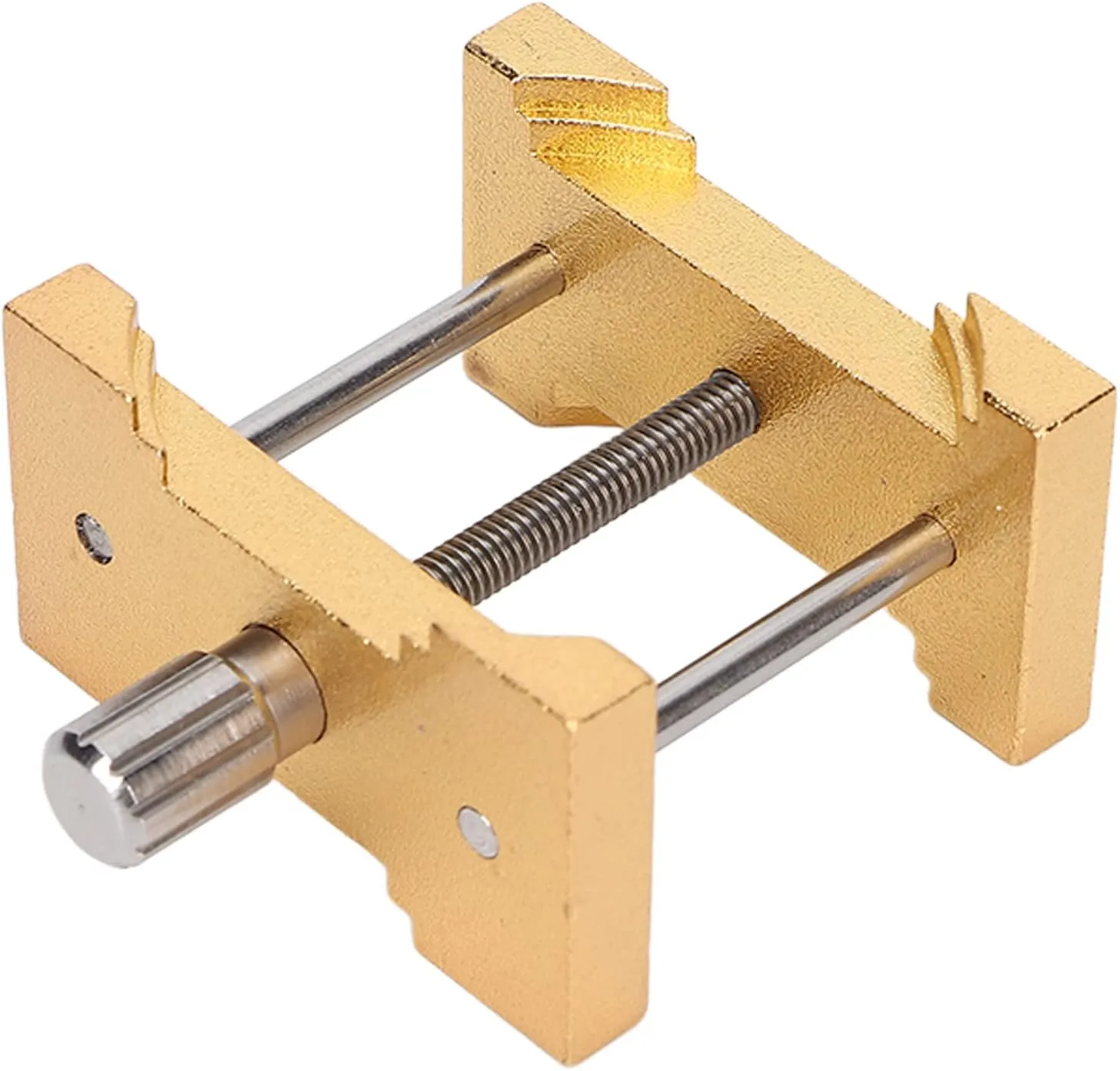 for Professional Watch Repair, Sturdy and Convenient Tool for Fixing Movement appreciate mason individuality shelve rebuild and Other Watch Parts Gold Aluminum Watch Movement Holder, Extensible and Adjustable 