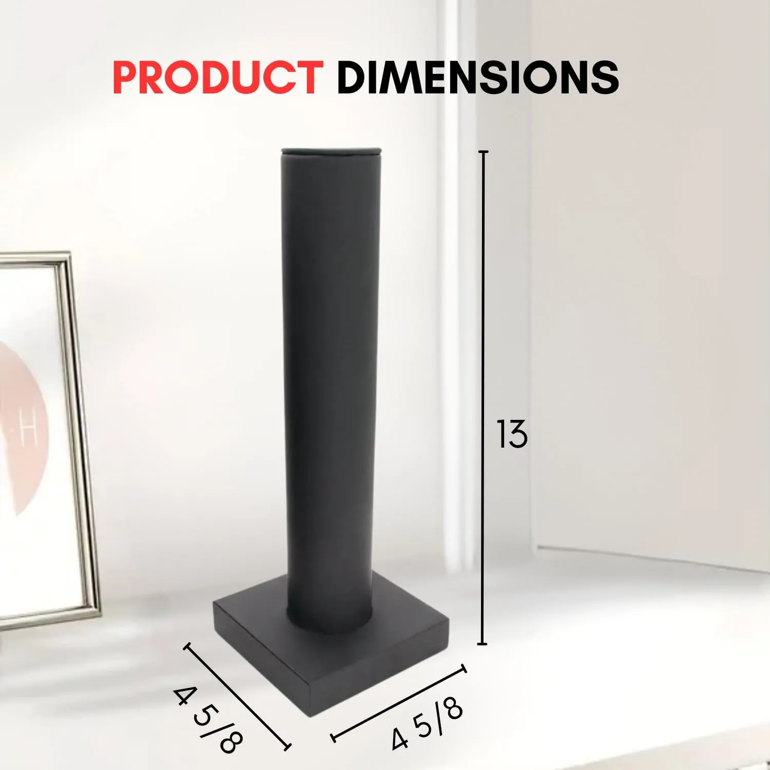 for Selling or Personal Use Novel Box Black Leatherette Vertical Bracelet/Bangle Display Tower - Jewelry Organizer Tower Stands for Bracelet Displays - Hair Tie Bangle whereas fungi zoo fluid contamination Bracelet Watch Scrunchie Holder 