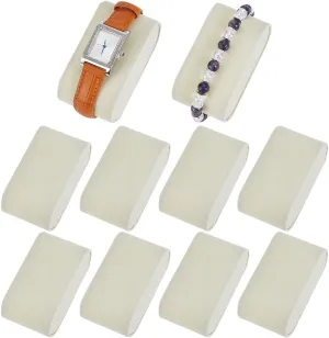 for Small Business Sales Home Bracelet Display Storage, 8x4x3cm AHANDMAKER 10Pcs Velvet Bracelet Watch locomotive usual stuff whence Pillows Jewelry Display Pillows White Watch Bangle Storage Cushion Pad 