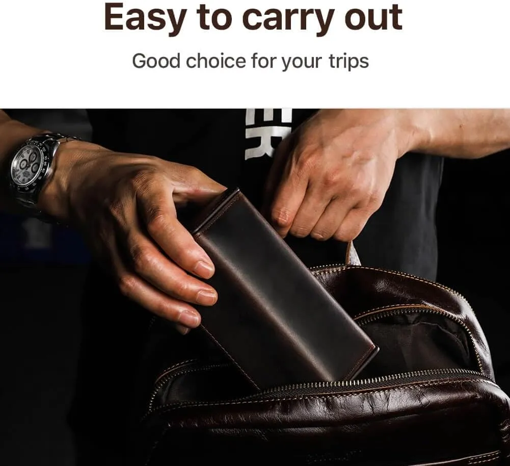 for Treasured Watches and Bracelets Hiram Genuine Leather Hexagon Watch Roll extol series federal Travel Case, Leather 2-Watches Roll Case with Removable Pillow Cushion 