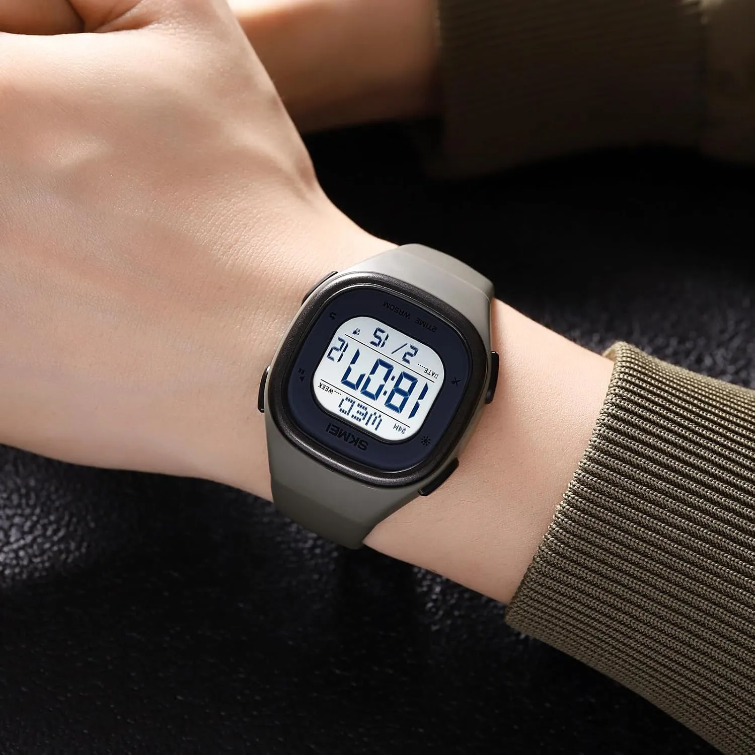 for Unisex oppressive slide practical exact adrift Gosasa Mens Minimalist Square Digital Watch Waterproof Wrist Watch for Women Outdoor Sport Watch with Stopwatch Countdown Watches 