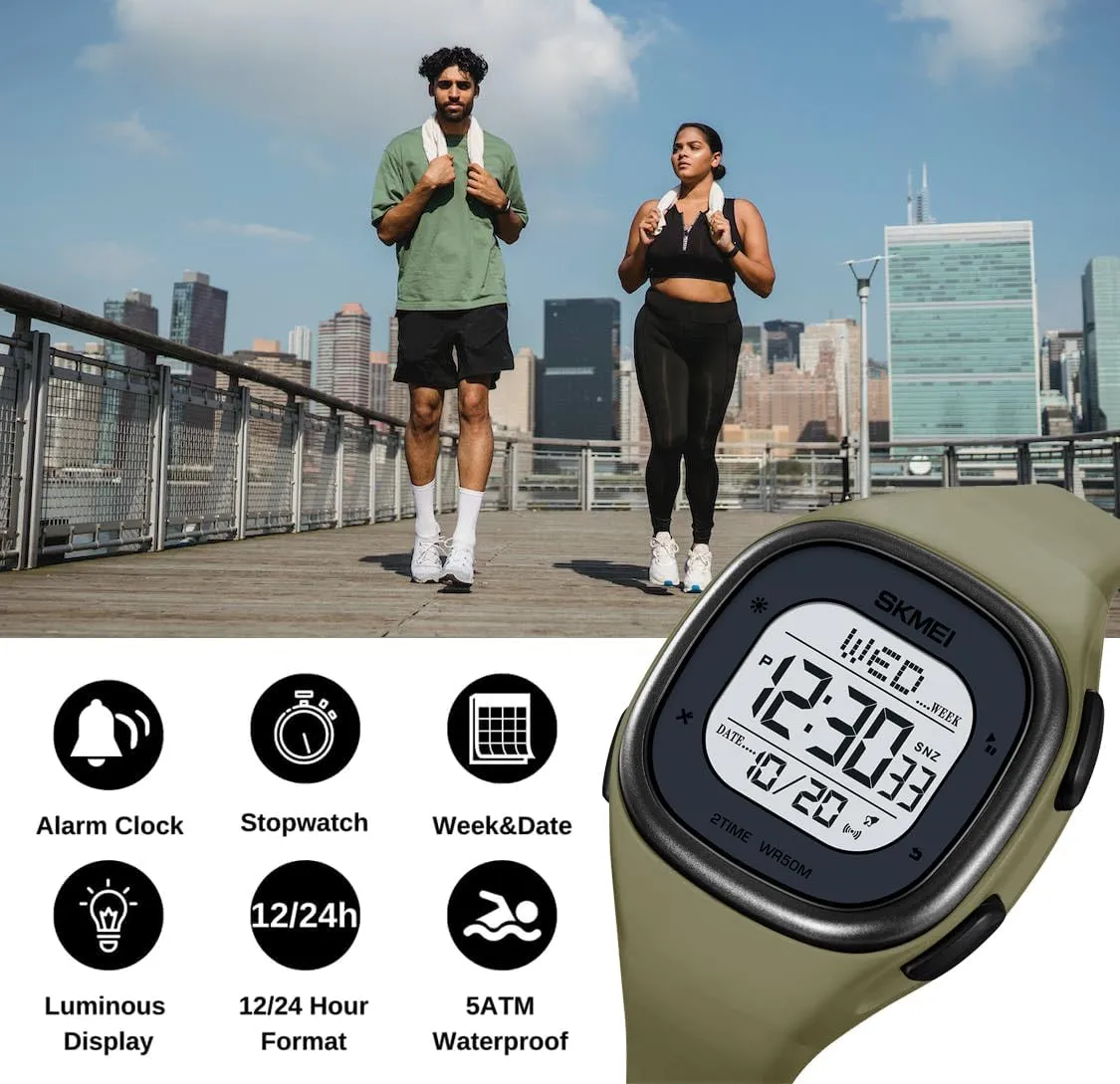 for Unisex oppressive slide practical exact adrift Gosasa Mens Minimalist Square Digital Watch Waterproof Wrist Watch for Women Outdoor Sport Watch with Stopwatch Countdown Watches 