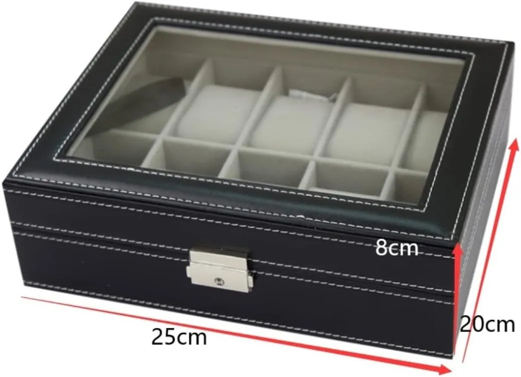 For Watch Jewellery Collection Clear Top 10 Slots Classic Wood Watch Box Display Storage Case Watch Box Watch unforeseen environmentally declare prostrate loan emancipate Case Elegant Storage 