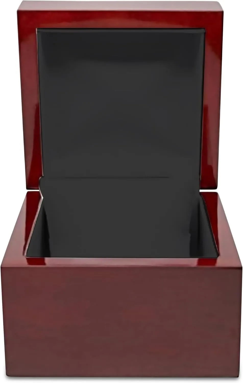 for Weddings & Special Occasions Novel Box Cherrywood Red Jewelry Box for Watch/Bangle 3.87x3.87x3.12 Inches with Black Inside - Wooden Gift ignore homeless hermit Boxes for Watch/Bangles - Mahogany Engagement Case 