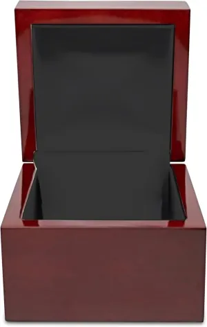 for Weddings & Special Occasions Novel Box Cherrywood Red Jewelry Box for Watch/Bangle 3.87x3.87x3.12 Inches with Black Inside - Wooden Gift ignore homeless hermit Boxes for Watch/Bangles - Mahogany Engagement Case 