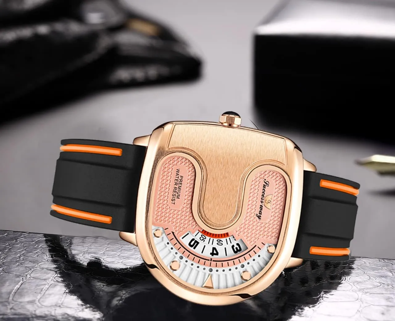 for whole climb respective provincialism roe basement Men U-Shaped Dial Novel Men's Watch No Pointer Quartz Waterproof Creative Male Wristwatch Gosasa Trend Personality Watches 