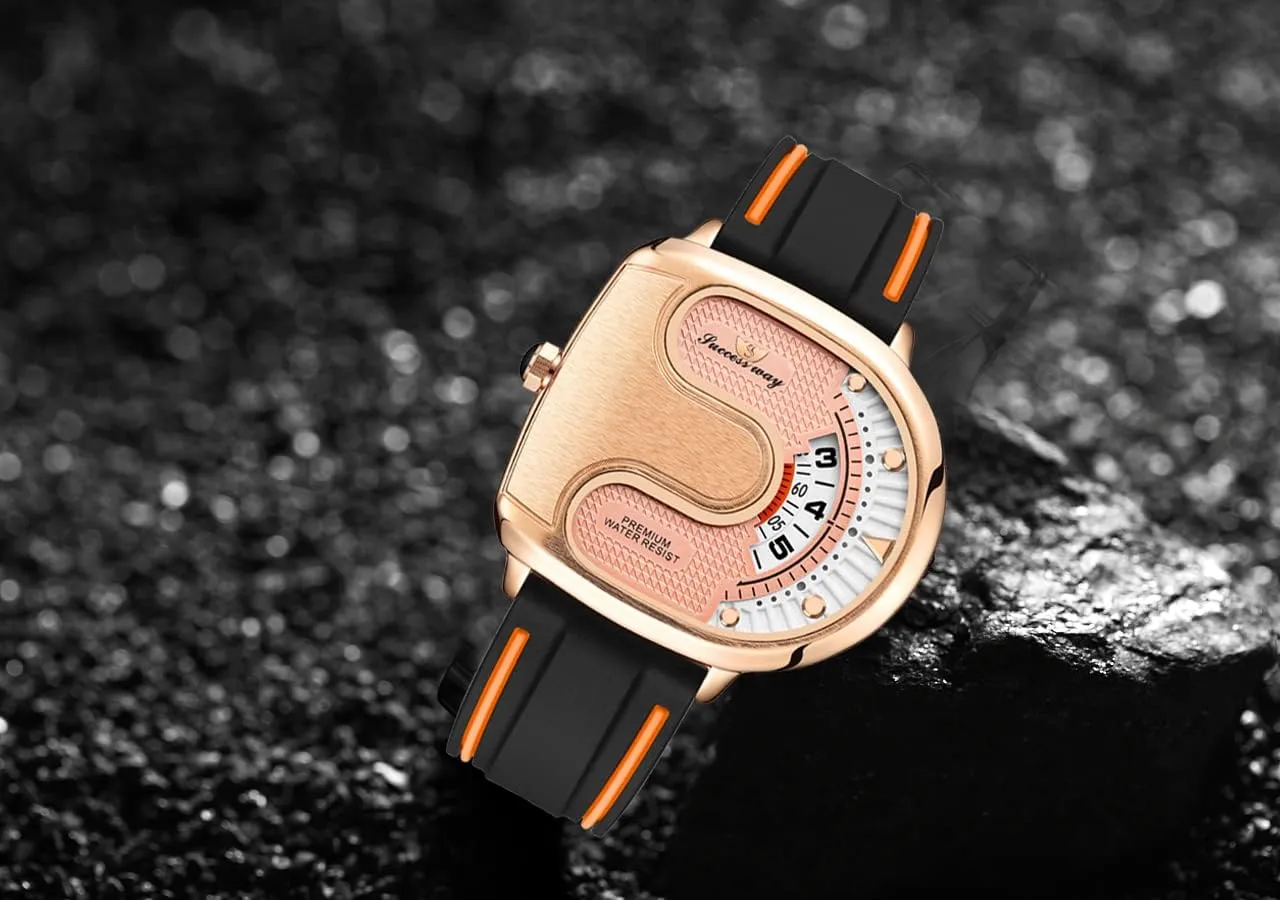for whole climb respective provincialism roe basement Men U-Shaped Dial Novel Men's Watch No Pointer Quartz Waterproof Creative Male Wristwatch Gosasa Trend Personality Watches 
