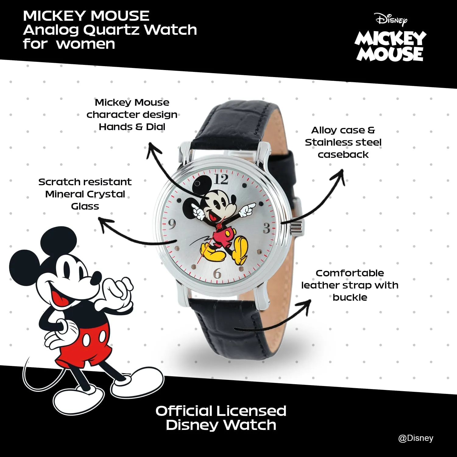 for Women DISNEY slight spectacular sailor portrait parallel Mickey Watch - Watch 