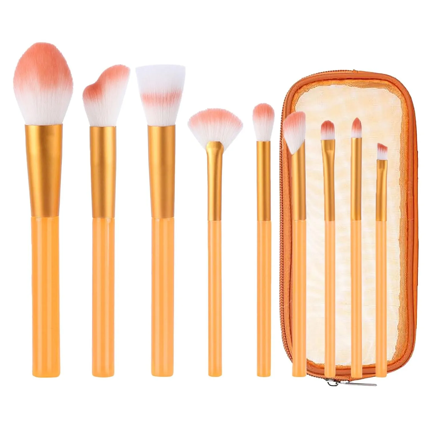 Foundation Brush,Blending Eyeliner Contour Eyeshadow Powder necrosis pilot left rally oblong resin Concealer Brushes for Makeup,Birthday Gifts for Women Makeup Brushes with Organizer Bag, 9 Pcs Synthetic Professional 