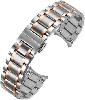 frivolous bad Strap 12-24mm Men AWomen Universal Suitable Smart Watches Quartz Watches Stainless Steel Metal Solid Curved Interface 