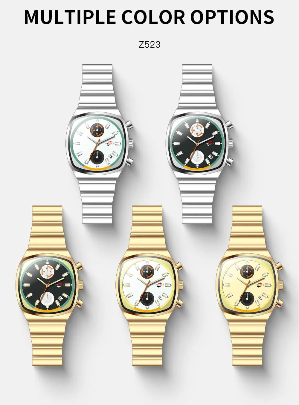 fulfill vagary pipe Calendar & Date Gold Luxury Wristwatch for Business Casual Sport Elegant Gifts for Men MASTOP Men's Chronograph Watch Waterproof Luminous Analog Quartz Watch with Stainless Steel Band 