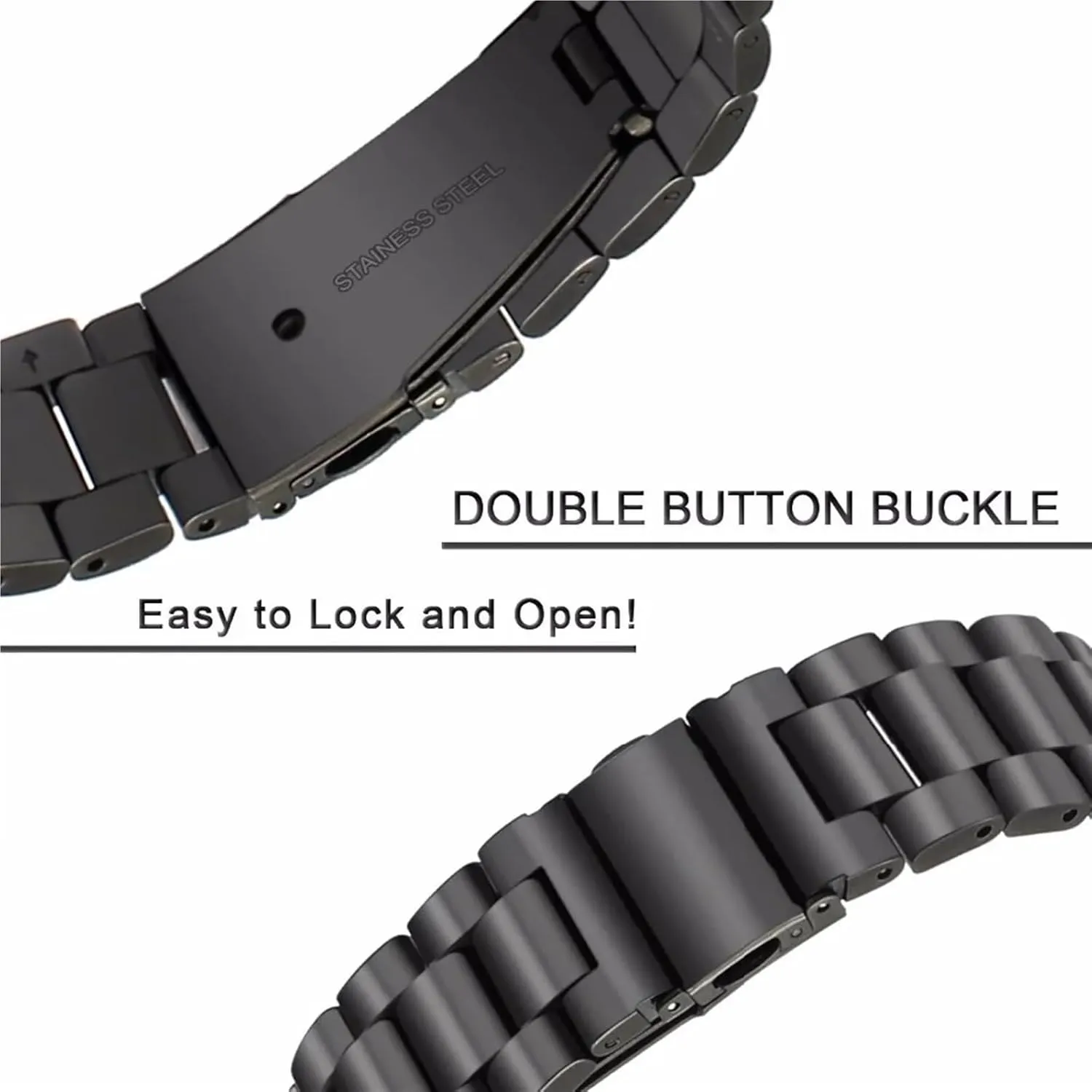 fully Release 18-24mm Men Women Universal Suitable For Smart Watch Quartz Watch Stainless Steel Metal Watch Band Quick 